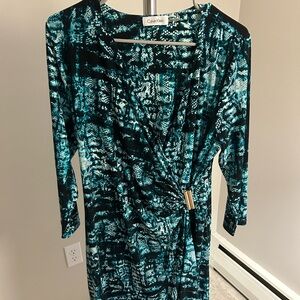 Blue and black snake skin pattern dress size 12 Calvin Klein
